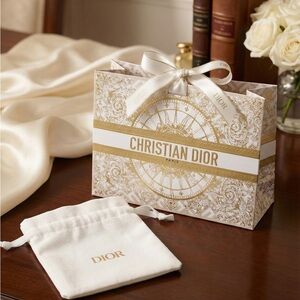 Dior Gold and Cream Holiday Gift Bag